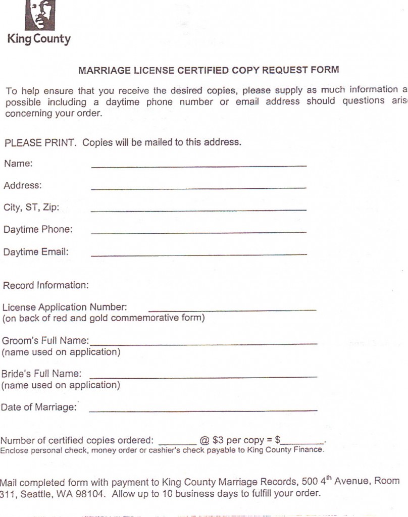 Certified copy form